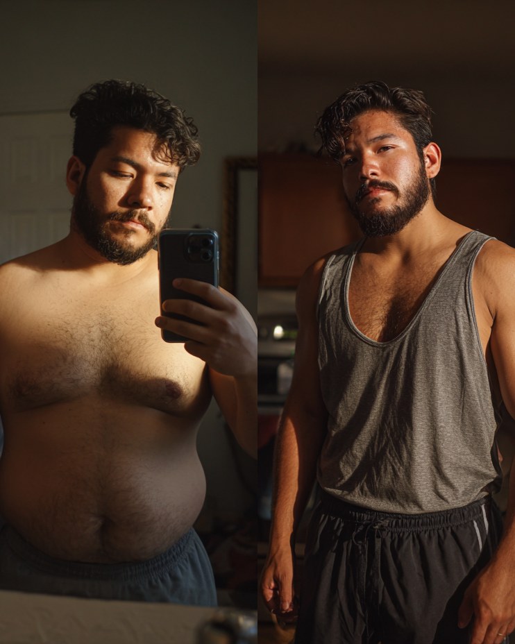 Before and after weight loss